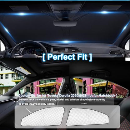 6pcs Thicken Sun Shades for Toyota Corolla 2020 (6 Count)