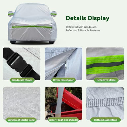 6 Layers Premium SUV Car Cover Waterproof All Weather Weatherproof UV Sun Protection Snow Dust Storm Resistant Outdoor Exterior Custom Form