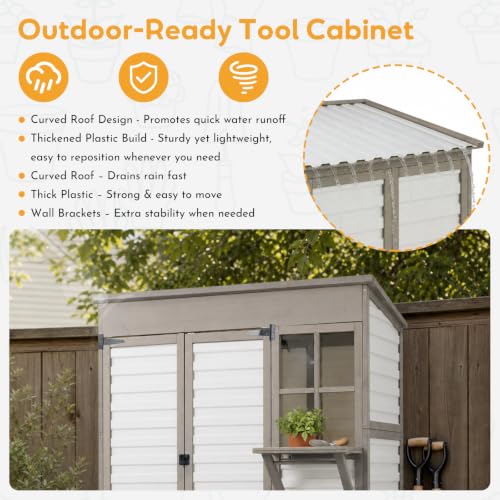 Large Outdoor Storage Cabinet with Dual