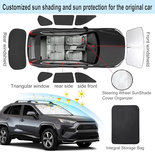 Window Shades for Toyota RAV4 2019 (8 Count)