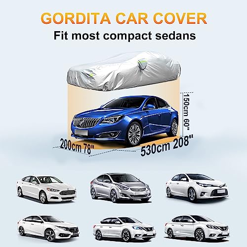 Waterproof Car Cover All Weather Snowproof UV Protection Windproof