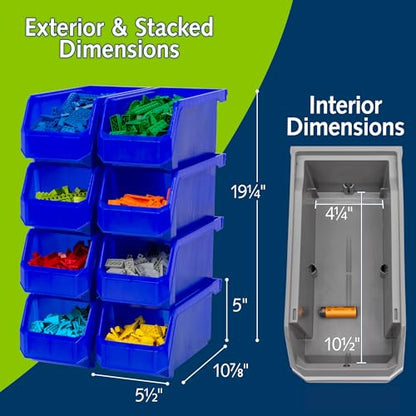 Medium Stackable Plastic Storage Bins