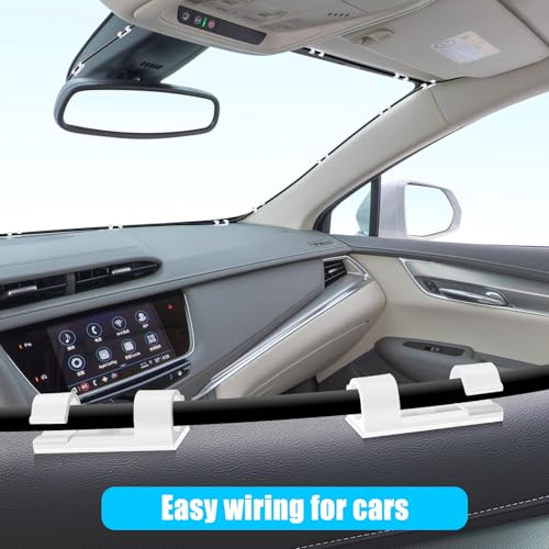 35pcs Large Self Adhesive Cable Clips White (35 Count)