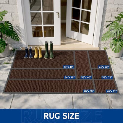 Durable Indoor Outdoor Door Mat (12 Sq Ft)