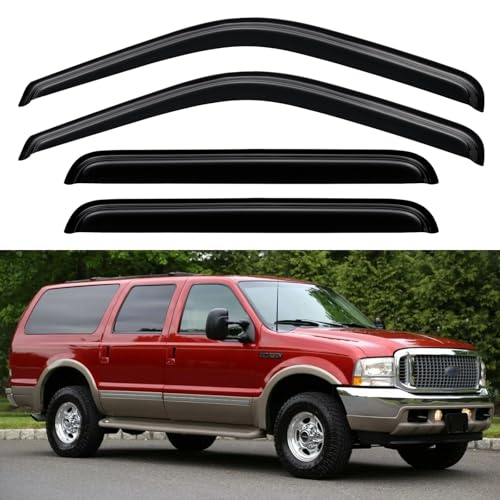 Window Visors Rain Guards for 2000 2001 2002 2003 2004 2005 Ford Excursion