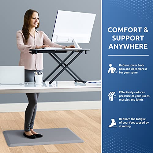 Kitchen Mat Cushioned Anti Fatigue Rug 17.3"x28" Waterproof Non Slip Standing Desk Mat Comfort Floor Mats for Kitchen House Sink Office