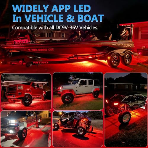 108 High Power LEDs per Pod 4Pods Red Rock Lights Ultra