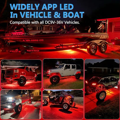 108 High Power LEDs per Pod 4Pods Red Rock Lights Ultra