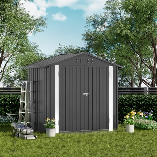 Outdoor Storage Shed Metal Garden Tool House Lockable