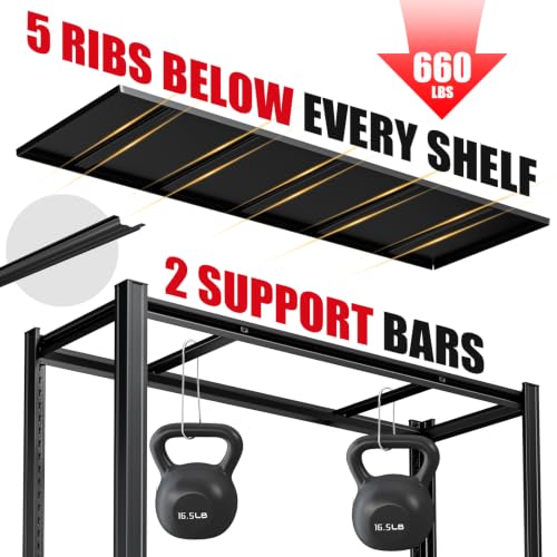 5 Tier 60”W x 20”D x 78”H Heavy Duty Garage Storage Shelves 3300LBS Metal Garage Shelving Adjustable Garage Storage Shelving Units Metal Shelves for Industrial Shelf