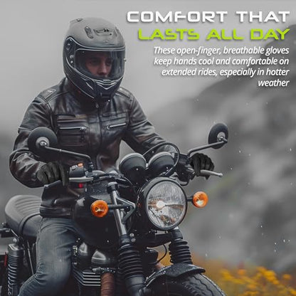 Motorcycle Gloves Men's Leather Motorbike Gloves Touchscreen Function