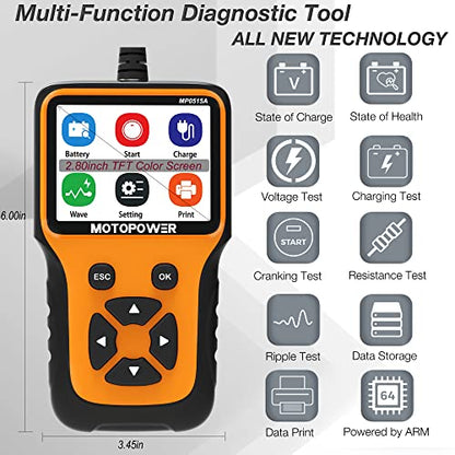 MP0515A 12V Car Battery Tester Automotive 100