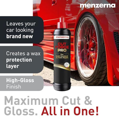 Cut Force Pro Car Polish 8 oz I Premium Polish with Heavy Cut and high Gloss Finish I Buffing & Polishing Compound for Car Maintenance I for Scratches & Sanding Marks I Car Body Repair (8 Ounce)