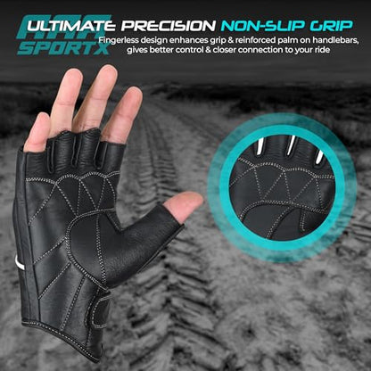 Motorcycle Gloves Men's Leather Motorbike Gloves Touchscreen Function