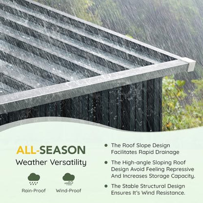 5x3FT Vertical Outdoor Steel Storage Shed