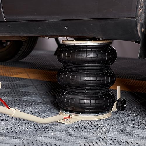 Air Jack, 3T / 6600 lbs Triple Bag Air Jack, Airbag Jack with Six Steel Pipes, Lift up to 17.7 inch/450 mm, 3-5 s Fast Lifting Pneumatic Jack, with Long Handles for Car, Garage, Repair