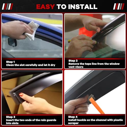 in Channel Window Rain Guards for Toyota Tundra Crew Max 2007 (4 Count)