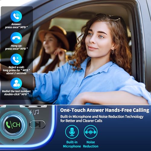 Bluetooth 5.3 FM Transmitter Car Adapter