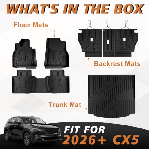 Floor Mats & Trunk & Backrest Mat for 2026+ Mazda CX
