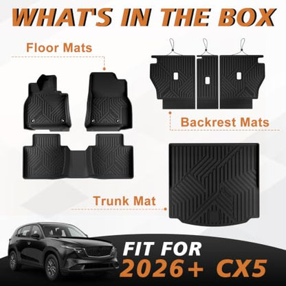 Floor Mats & Trunk & Backrest Mat for 2026+ Mazda CX