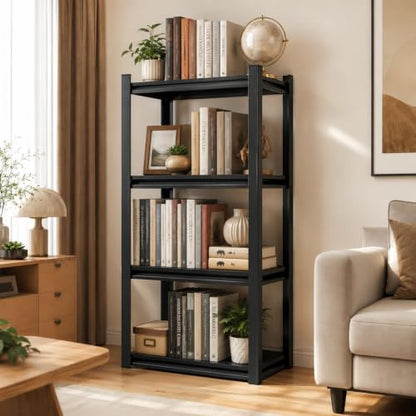 Heavy Duty Metal Bookshelf Adjustable Storage Shelving Unit for Home Office (5 Count)