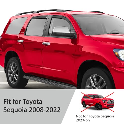 in Channel Extra Durable Rain Guards for Toyota Sequoia 2008