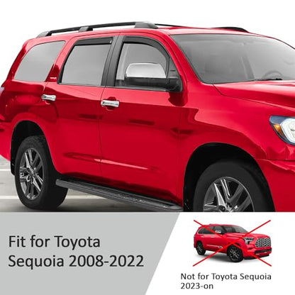 in Channel Extra Durable Rain Guards for Toyota Sequoia 2008