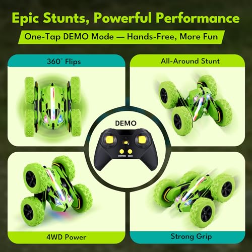 Remote Control Flip Stunt Car Double Sided Driving Crawler Toys