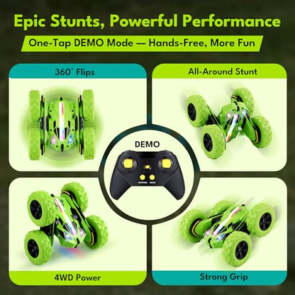 Remote Control Flip Stunt Car Double Sided Driving Crawler Toys