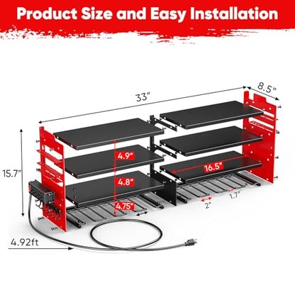 Large Power Tool Organizer Wall Mount with Charging Station