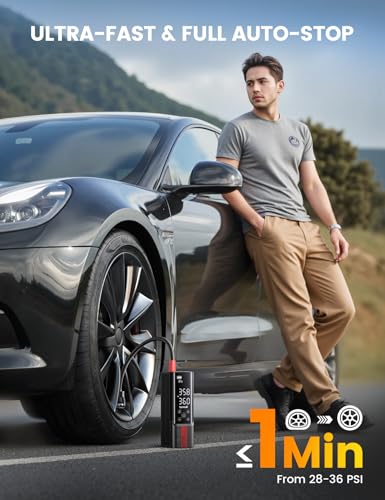 Portable Car Tire Inflator Air Compressor 4X Faster 150 PSI