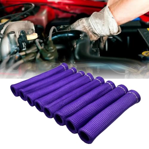 Spark Plug Wire Boots Protection 8 PCS Spark Plug Wire Heat Shield 6 Inches 2500° Heat Sleeve Cover Wrap for LS1