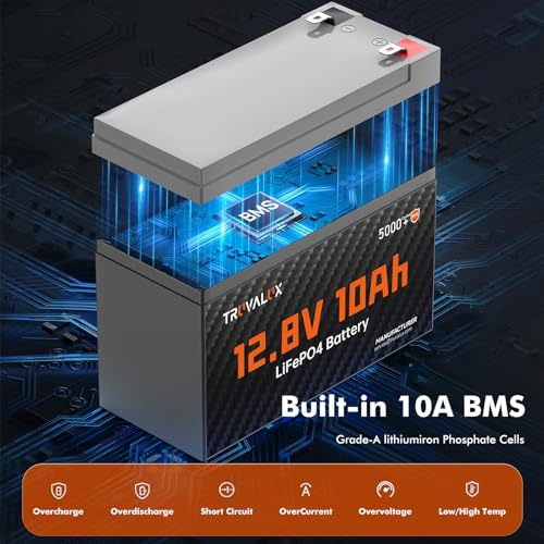 2 Pack 12V 10Ah Lithium LiFePO4 Battery