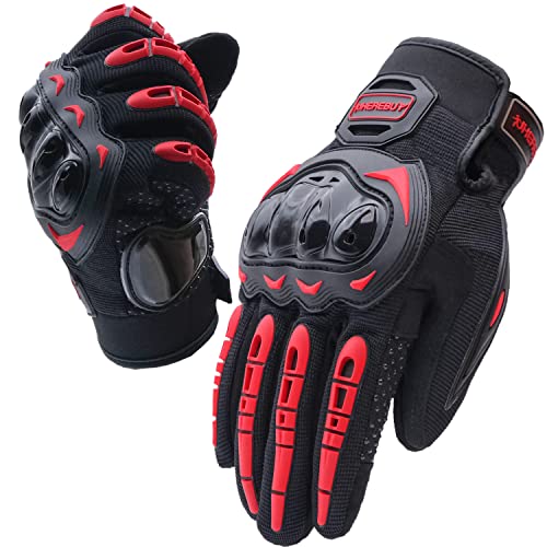 Motorcycle Gloves Touch Screen Full Finger Riding Gloves Knuckle Protection for Men and Women for Dirt Riding