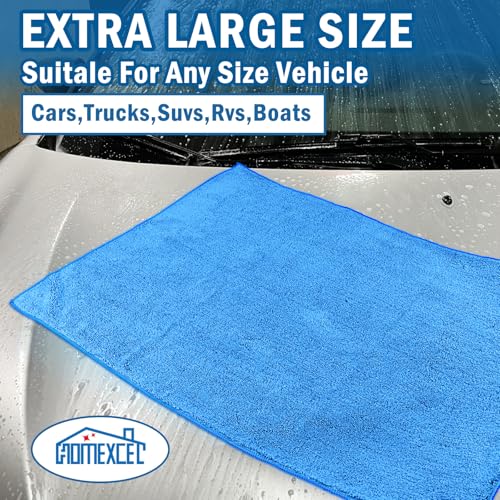 Professional Large Microfiber Car Drying Towels 2 Pack (2 Count)