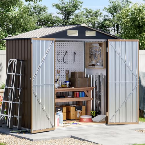 4 x 6 FT Metal Storage Shed for Backyard