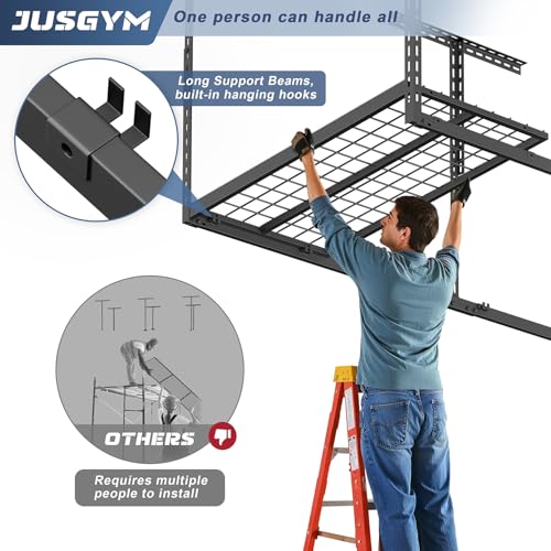 3X6FT Overhead Garage Storage Rack 450LBS Capacity