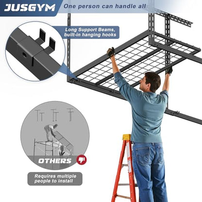 3X6FT Overhead Garage Storage Rack 450LBS Capacity