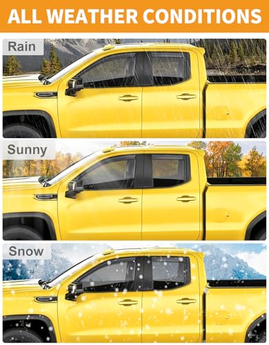 Window Visors Rain Guards for 2019 (4 Count)