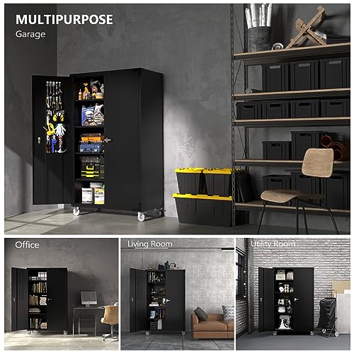 Upgraded Wide & Deep Garage Storage Cabinet