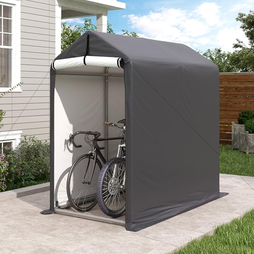 Outdoor Storage Shed 6 x 3Ft Heavy Duty Portable Storage Shelter with Roll
