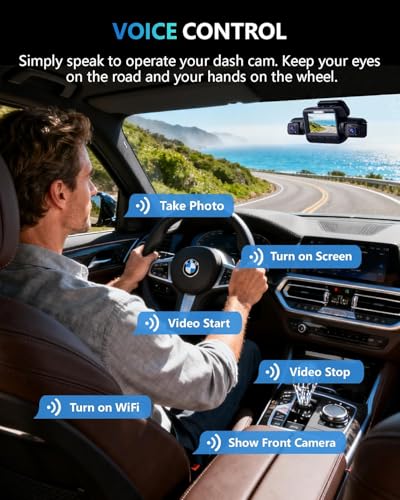 AI 4K Dash Cam Front and Rear