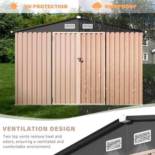 10x12 FT Metal Storage Sheds Outdoor
