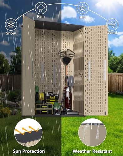 60 Cu.Ft Vertical Outdoor Storage Shed