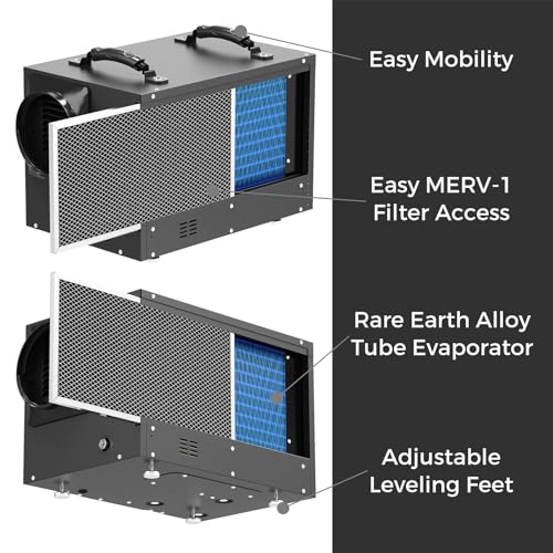 120 Pints Energy Star Crawlspace Dehumidifier with Pump 1300 Sq.Ft