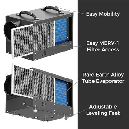 120 Pints Energy Star Crawlspace Dehumidifier with Pump 1300 Sq.Ft