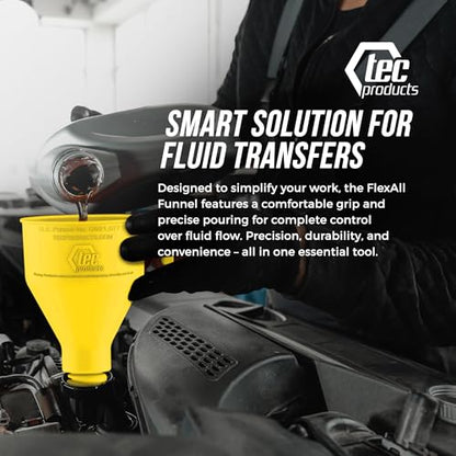 FlexAll Long Flexible Oil Change Funnels for Automotive Use
