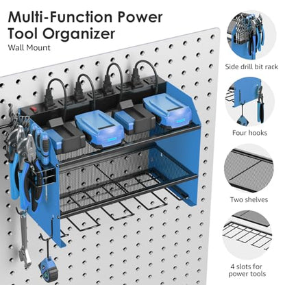 Wall Mount Modular Tool Charging Organizer