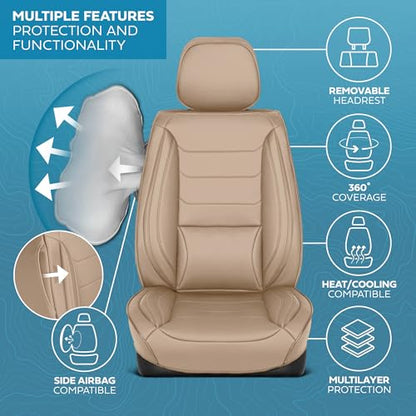 Curated Elite Leather Seat Covers for Cars & SUVs (2 Count)