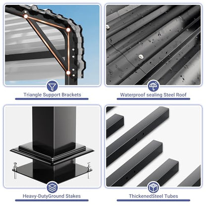 20x40 FT Heavy Duty Metal Carport Canopy